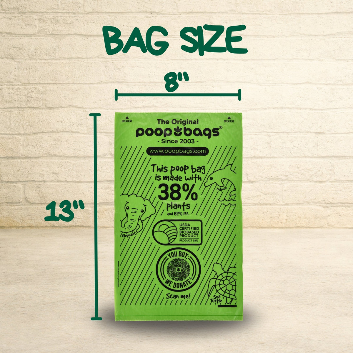 Countdown Rolls® Unscented Leash Roll Poop Bags