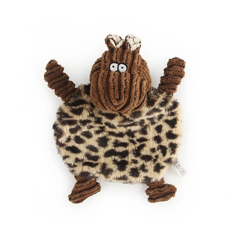 Corduroy Squeaky Animal Dog Toys