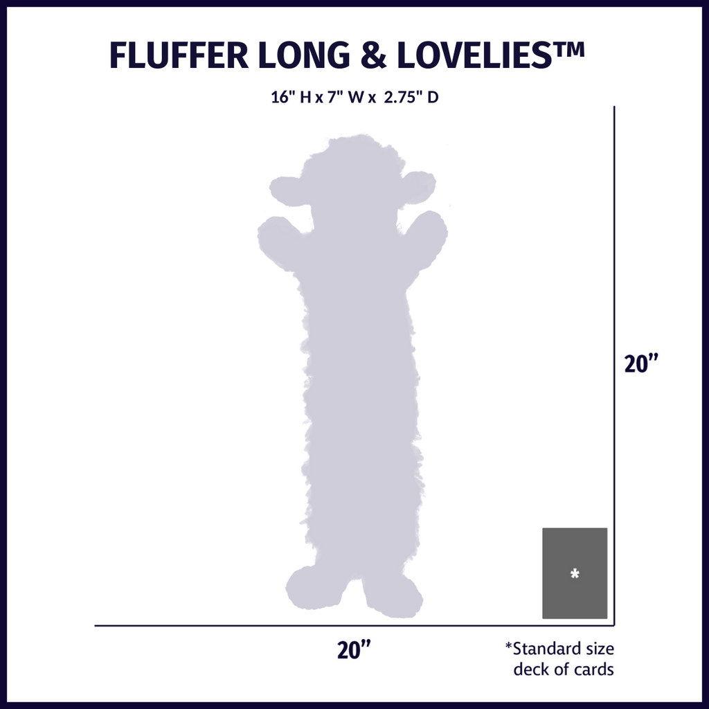 Louise Lamb Fluffer Long & Lovelie™ Durable Plush Dog Toy