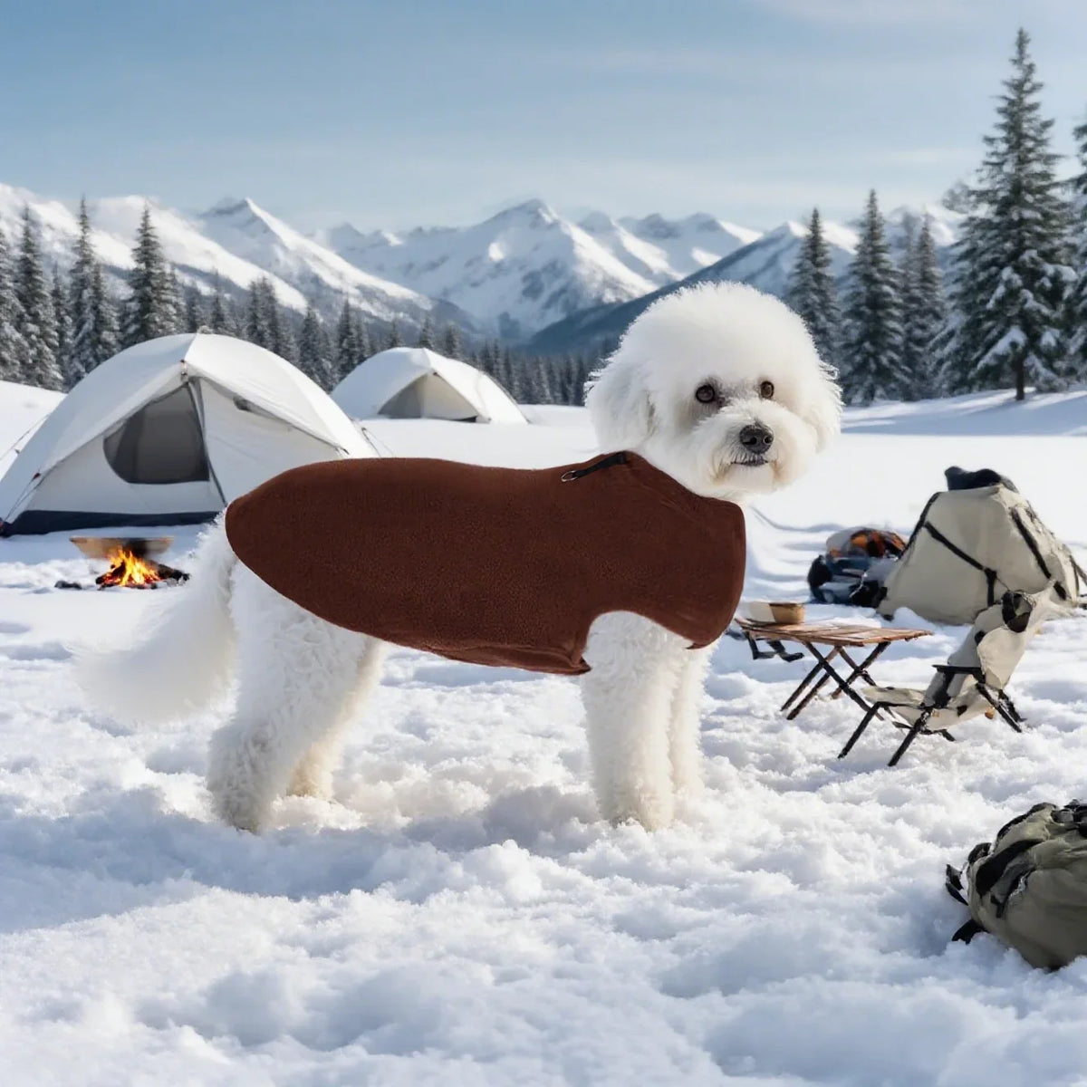 Fleece Dog Vest with Leash Hole for Small Dogs