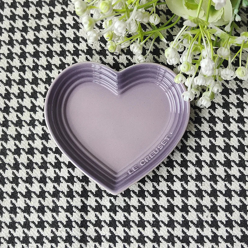 Ceramic Heart Shape Cat Dish