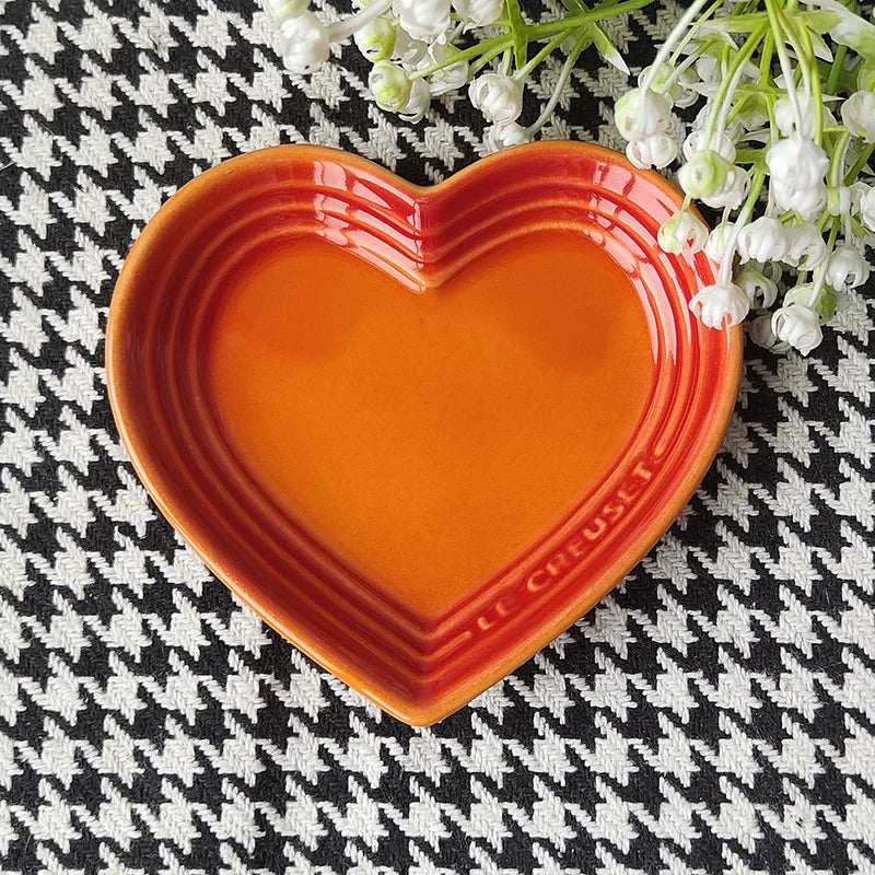 Ceramic Heart Shape Cat Dish