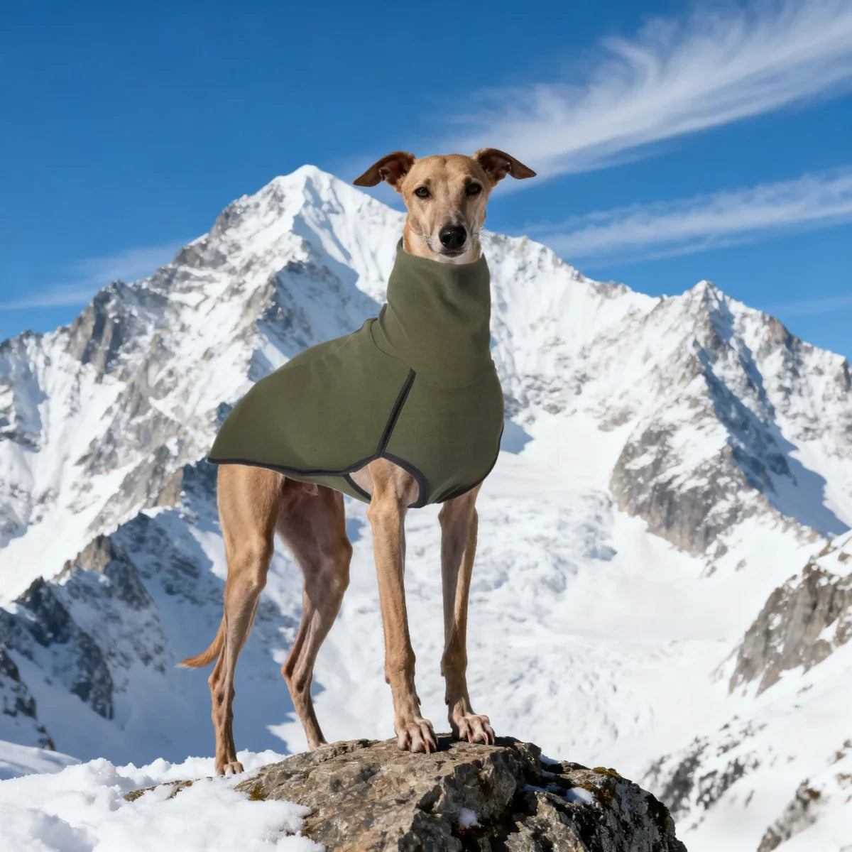 Turtleneck Fleece Coat for Large Dogs