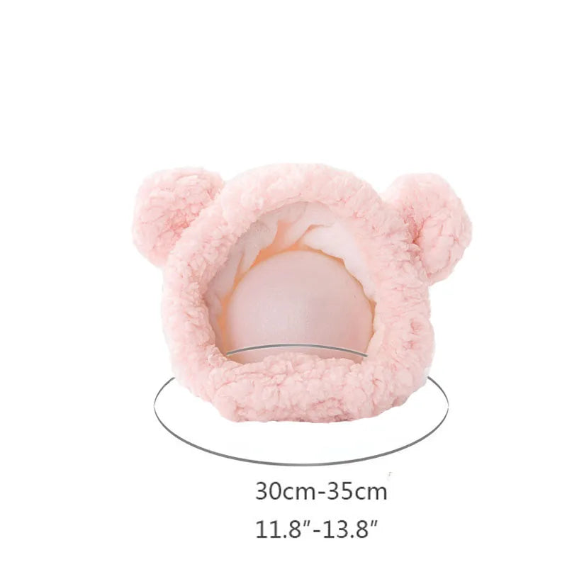 Plush Bear & Bunny Ear Pet Hat