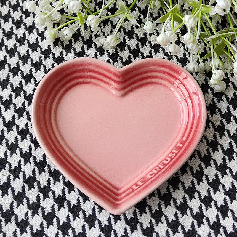 Ceramic Heart Shape Cat Dish