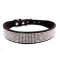 Rhinestone Leather Pet Collar