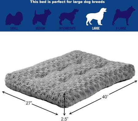 Midwest Ombre Swirl Pet Bed Gray 40x27 Fits 42"Crate